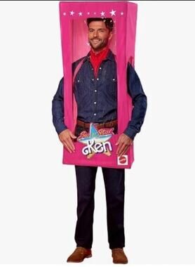 In Spirit Designs Ken Box Barbie Pink Halloween Costume Party Adult Size 14+